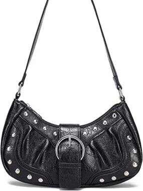 NEW Y2K Purse Small Shoulder Bag with Rivets Punk Style Goth Grunge Handbag